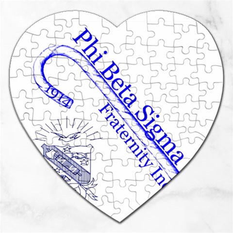 sigma 4_canes_peppermint_si Jigsaw Puzzle (Heart) from ArtsNow.com Front