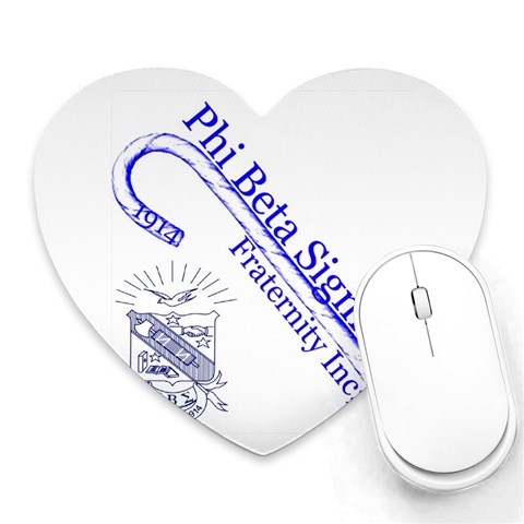 sigma 4_canes_peppermint_si Mousepad (Heart) from ArtsNow.com Front