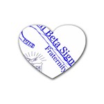 sigma 4_canes_peppermint_si Rubber Coaster (Heart)