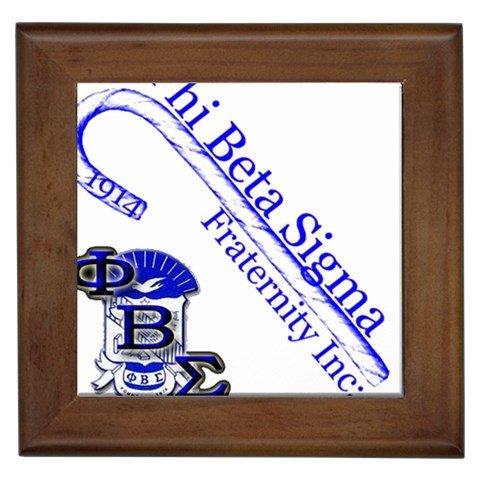 sigma 4_canes_peppermint_ Framed Tile from ArtsNow.com Front