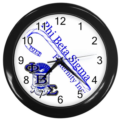 sigma 4_canes_peppermint_ Wall Clock (Black) from ArtsNow.com Front