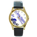sigma 4_canes_peppermint_ Round Gold Metal Watch