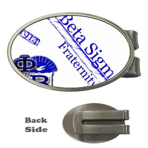 sigma 4_canes_peppermint_ Money Clip (Oval) from ArtsNow.com Front