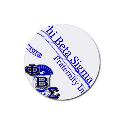 sigma 4_canes_peppermint_ Rubber Coaster (Round) from ArtsNow.com Front