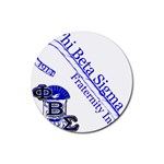 sigma 4_canes_peppermint_ Rubber Coaster (Round)