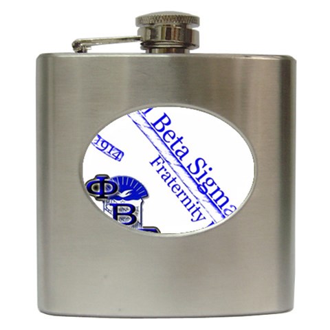 sigma 4_canes_peppermint_ Hip Flask (6 oz) from ArtsNow.com Front