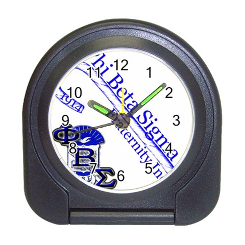 sigma 4_canes_peppermint_ Travel Alarm Clock from ArtsNow.com Front