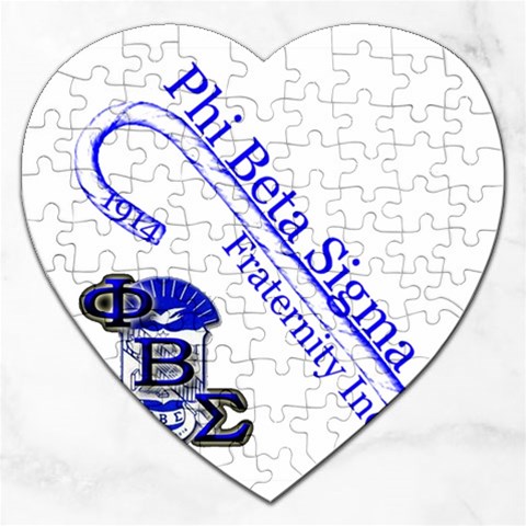 sigma 4_canes_peppermint_ Jigsaw Puzzle (Heart) from ArtsNow.com Front