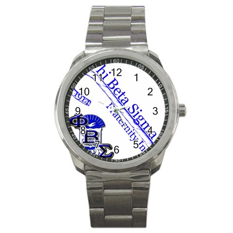 sigma 4_canes_peppermint_ Sport Metal Watch from ArtsNow.com Front