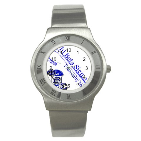 sigma 4_canes_peppermint_ Stainless Steel Watch from ArtsNow.com Front