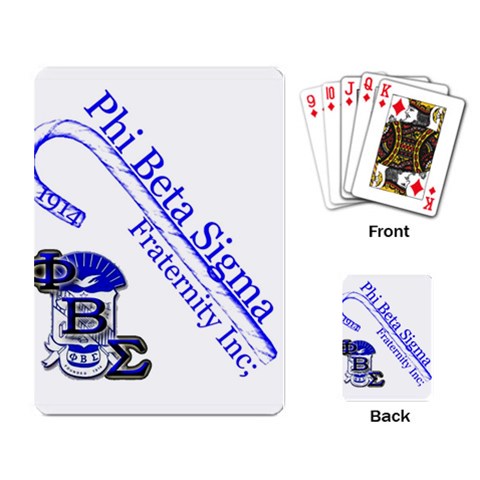 sigma 4_canes_peppermint_ Playing Cards Single Design from ArtsNow.com Back
