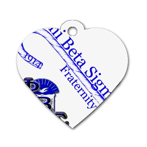 sigma 4_canes_peppermint_ Dog Tag Heart (One Side) from ArtsNow.com Front