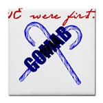 sigma 2-canes-by-albin-graphi Tile Coaster
