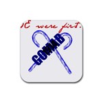 sigma 2-canes-by-albin-graphi Rubber Coaster (Square)
