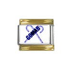 sigma 2-canes-by-albin-graphi Gold Trim Italian Charm (9mm)