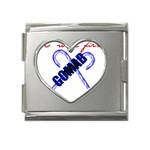sigma 2-canes-by-albin-graphi Mega Link Heart Italian Charm (18mm)