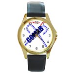 sigma 2-canes-by-albin-graphi Round Gold Metal Watch
