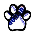 sigma 2-canes-by-albin-graphi Magnet (Paw Print)