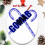 sigma 2-canes-by-albin-graphi Oval Ornament (Two Sides)