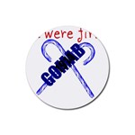 sigma 1-canes-by-albin-graphi Rubber Round Coaster (4 pack)