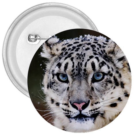 Snow Leopard 3  Button from ArtsNow.com Front