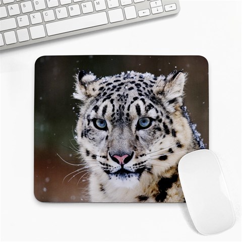Snow Leopard Large Mousepad from ArtsNow.com Front