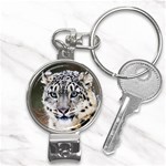 Snow Leopard Nail Clippers Key Chain