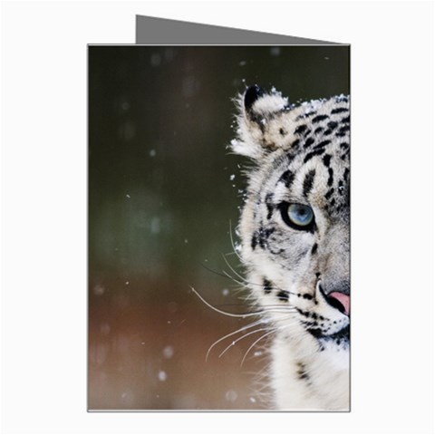 Snow Leopard Greeting Card from ArtsNow.com Right