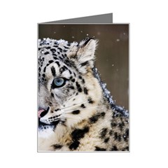 Snow Leopard Mini Greeting Card from ArtsNow.com Left