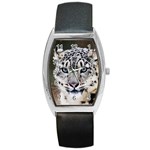 Snow Leopard Barrel Style Metal Watch