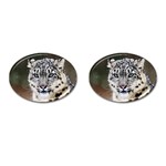 Snow Leopard Cufflinks (Oval)