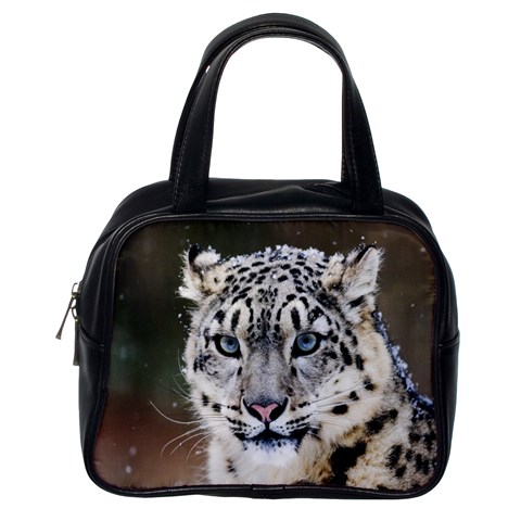 Snow Leopard Classic Handbag (One Side) from ArtsNow.com Front