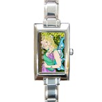 Forgotten Summer Rectangular Italian Charm Watch