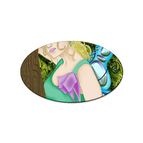 Forgotten Summer Sticker Oval (100 pack) from ArtsNow.com Front