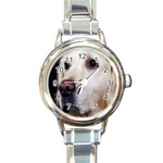 GOLDEN LAB RETRIVER Round Italian Charm Watch