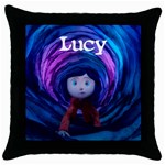 Lucy Throw Pillow Case (Black)