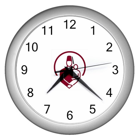 shriners_hospitals_detail Wall Clock (Silver) from ArtsNow.com Front