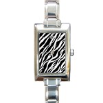 Zebra Skin 1 Rectangular Italian Charm Watch