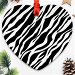 Zebra Skin 1 Ornament (Heart)