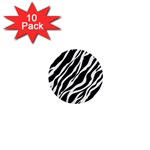 Zebra Skin 1 1  Mini Button (10 pack) 