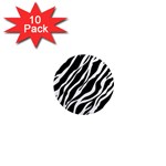 Zebra Skin 1 1  Mini Magnet (10 pack) 