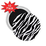 Zebra Skin 1 2.25  Magnet (10 pack)