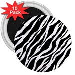 Zebra Skin 1 3  Magnet (10 pack)