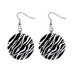 Zebra Skin 1 1  Button Earrings