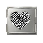 Zebra Skin 1 Mega Link Heart Italian Charm (18mm)