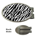 Zebra Skin 1 Money Clip (Oval)