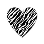 Zebra Skin 1 Magnet (Heart)