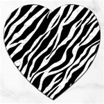 Zebra Skin 1 Jigsaw Puzzle (Heart)