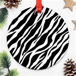 Zebra Skin 1 Round Ornament (Two Sides)