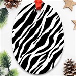 Zebra Skin 1 Oval Ornament (Two Sides)